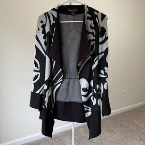 Frank Lyman Design Bold Baroque Modern Graphic Maximalist Open Jacket Size 10